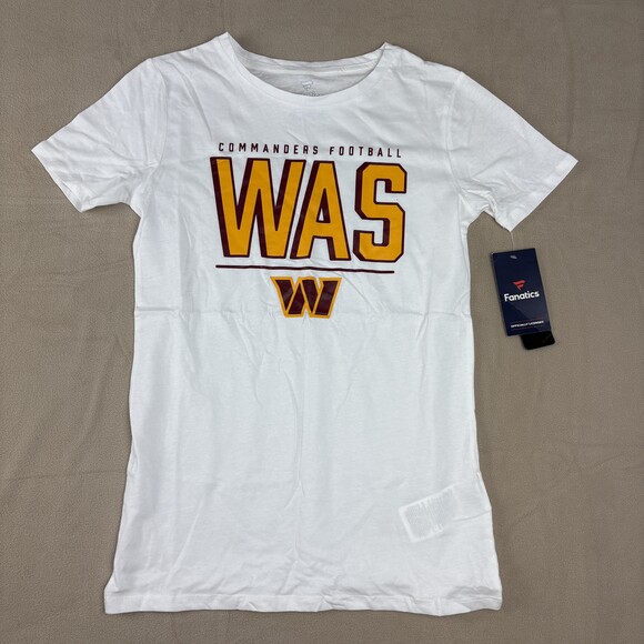 Fanatics‎ Women's XS Washington Commanders T-Shirt White Officially Licensed - Picture 2 of 9